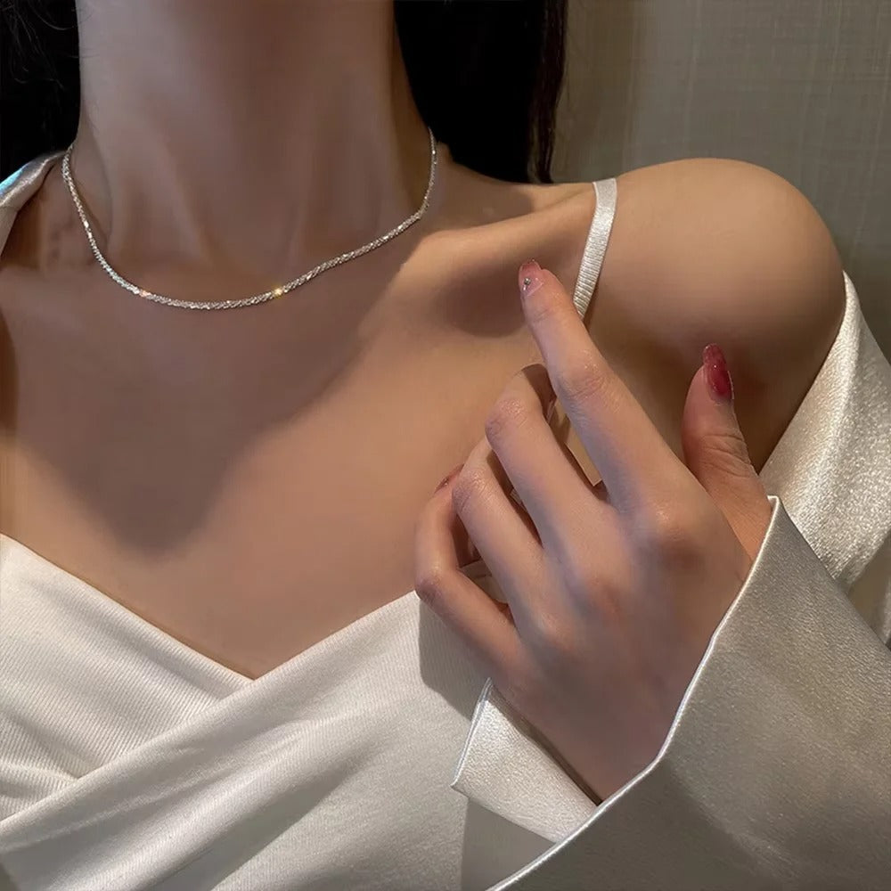 Lina | Silver Starry Choker & Bracelet Set